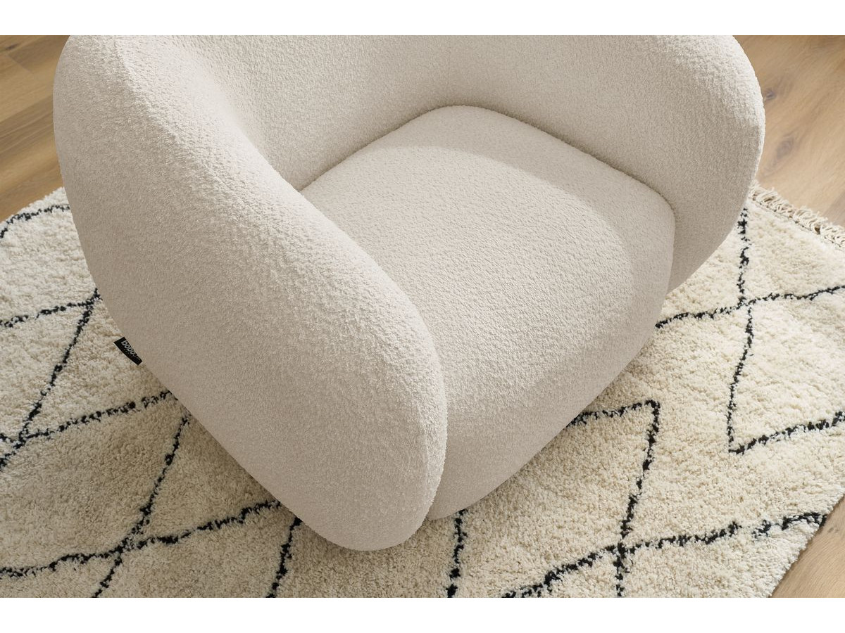 Bobochic Celine Sessel Bouclé-Stoff Beige