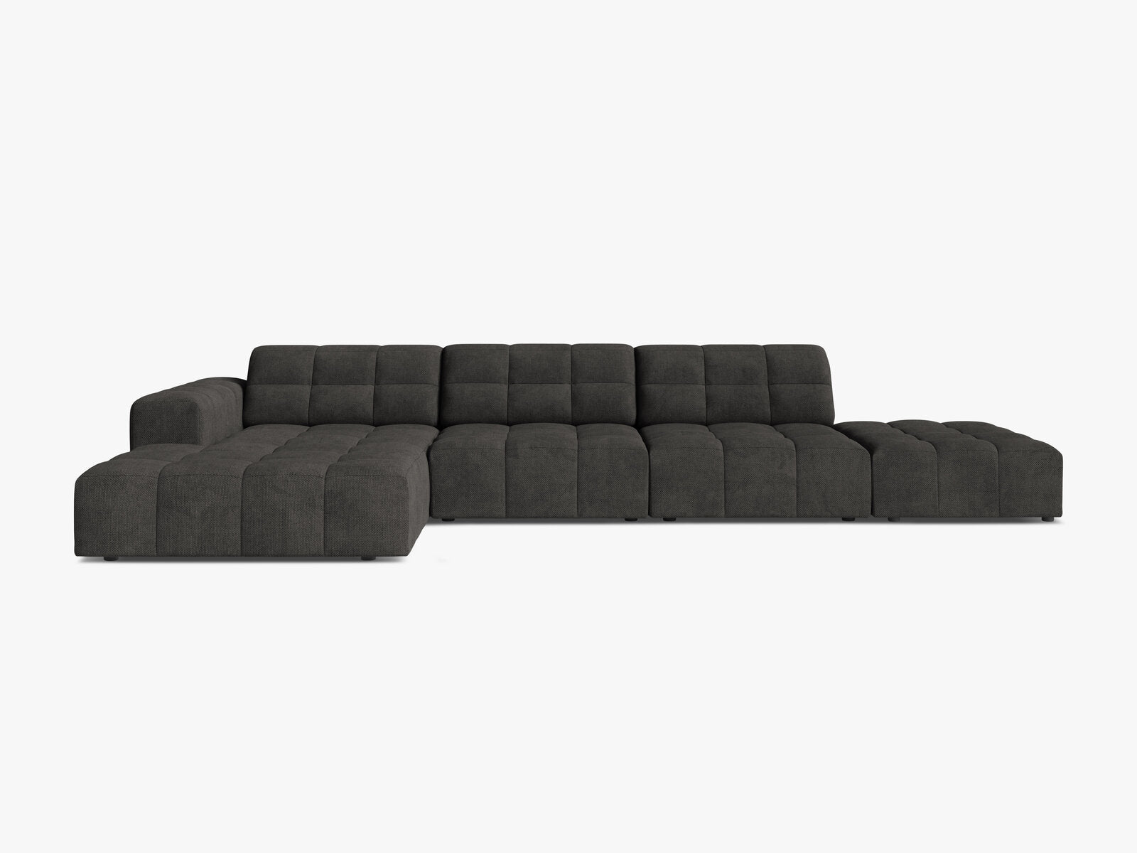 Micadoni Ecksofa Jennifer 5-Sitzer Links Chenille Eden Dunkelgrau