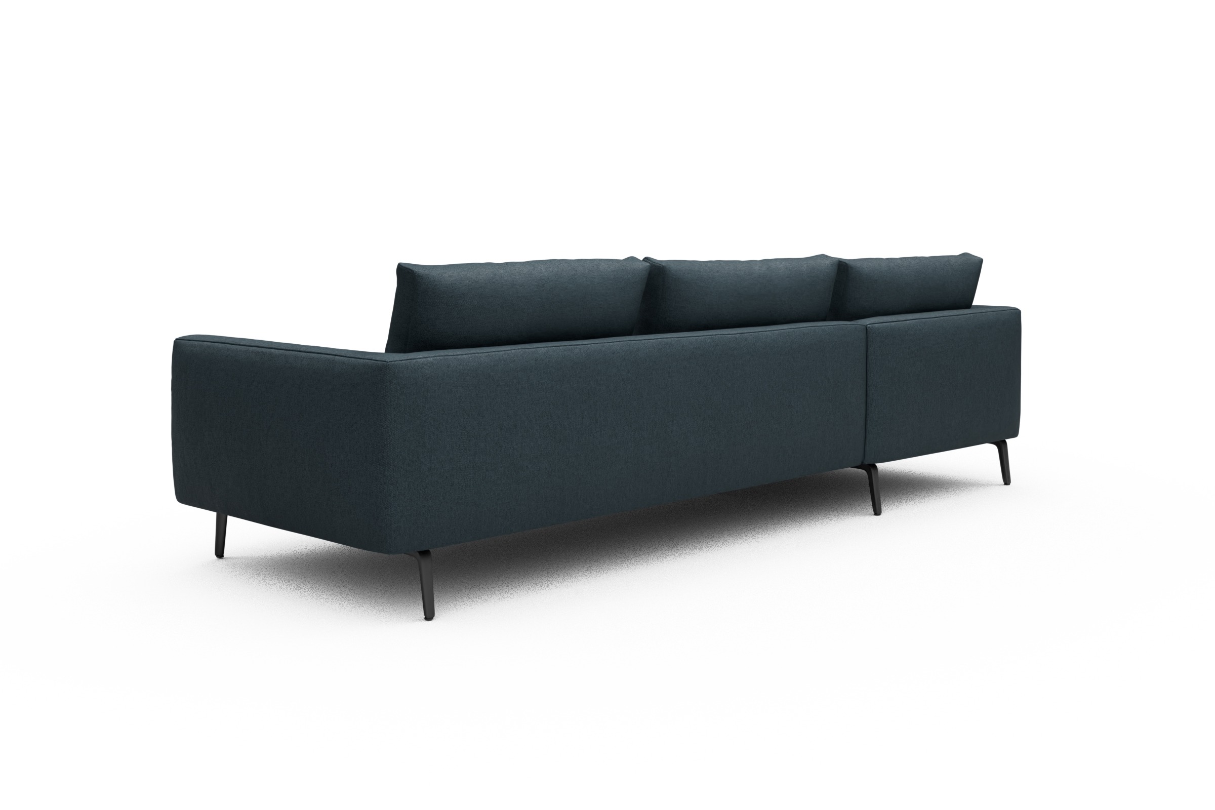 Ecksofa Karl Chaiselongue links mit 2,5-Sitzer Denari-Royal-Blue