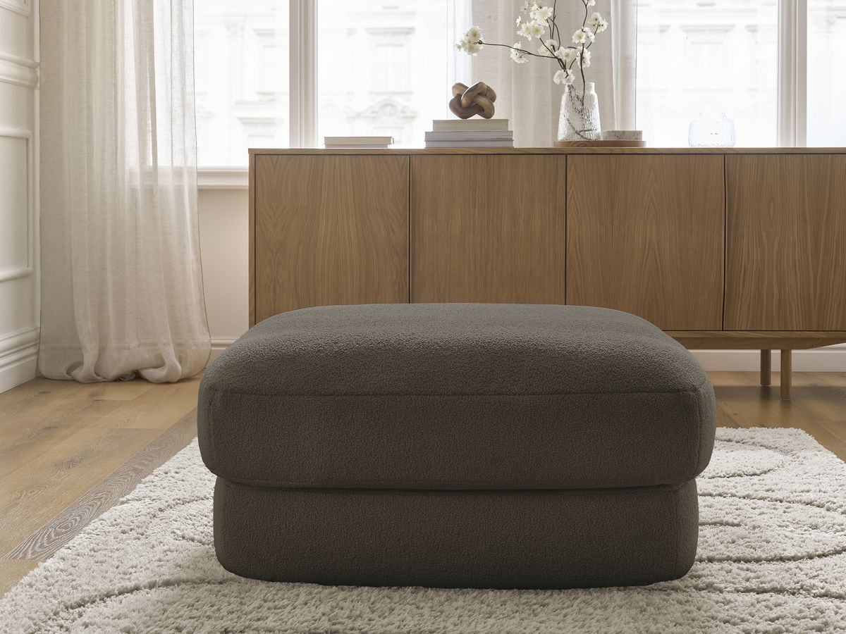 Bobochic Leonore Pouf Bouclé-Stoff Braun