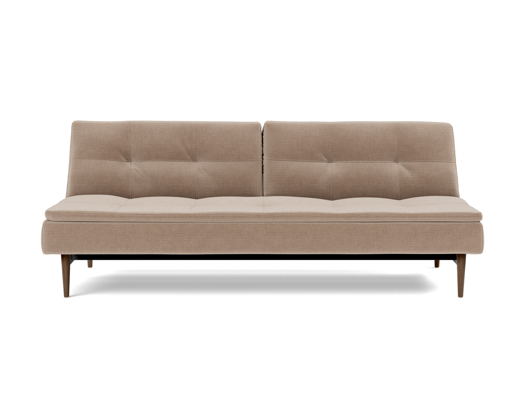 Schlafsofa Dublexo Chenille Esina 417-Mocha Beine Styletto Eiche dunkel