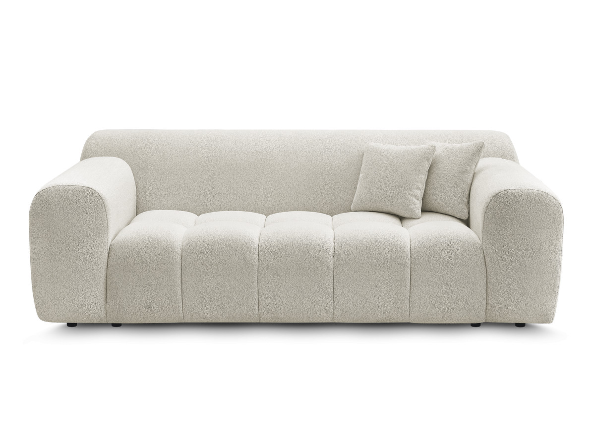 Bobochic Melisse Sofa 2-Sitzer Melange-Stoff Weiß