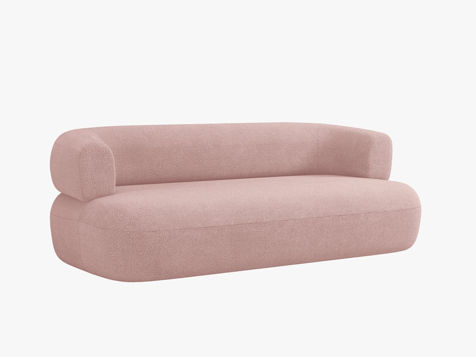 Micadoni Sofa Jenny 2-Sitzer Boucle Now or Never Puderrosa