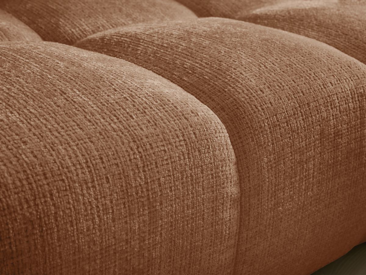 Bobochic Anakin Sofa 3-Sitzer, 2 Kissen Strukturstoff Orange