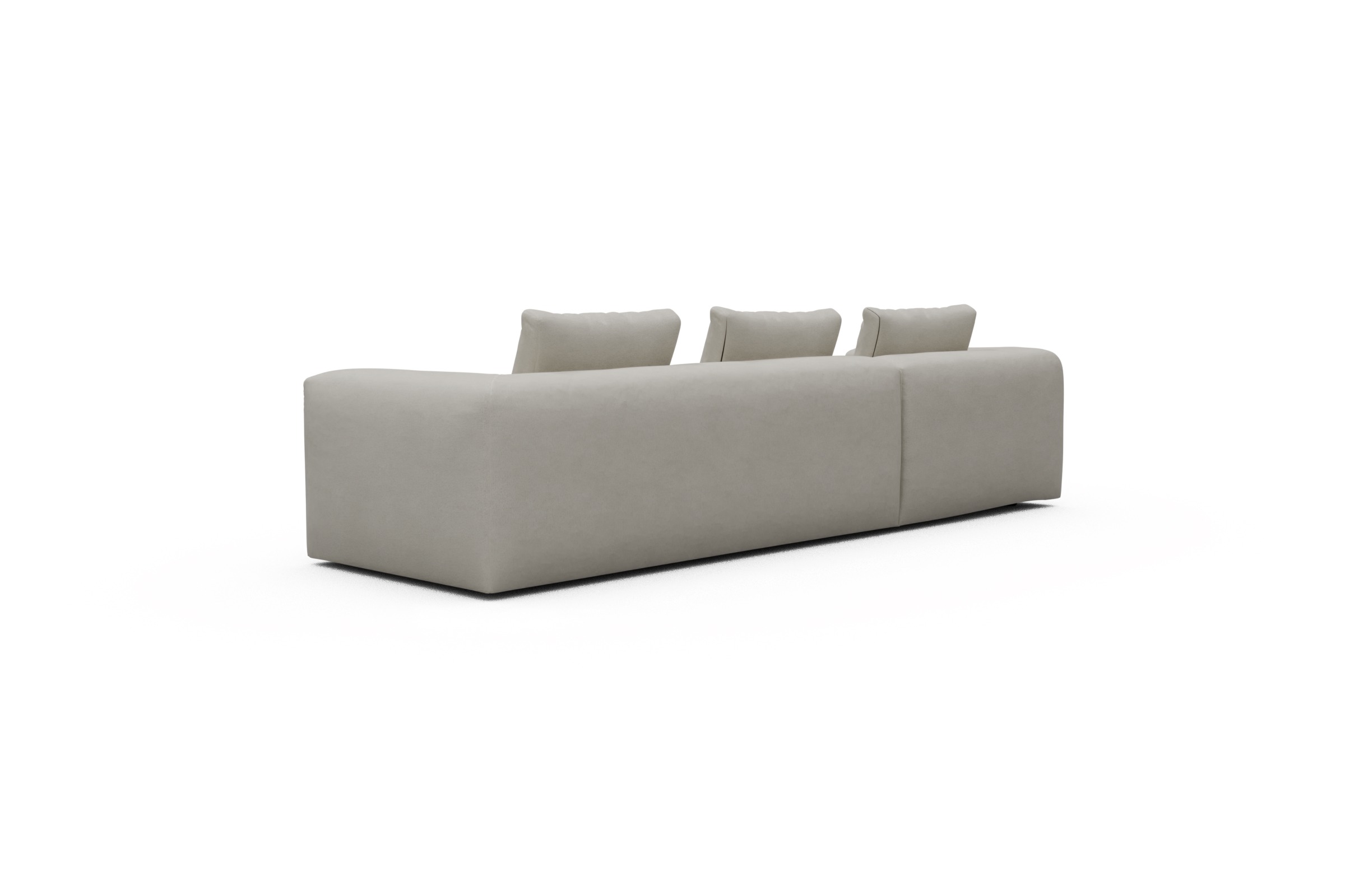 Ecksofa Fred Chaiselongue links mit 2,5-Sitzer Denari-Clean-Beige