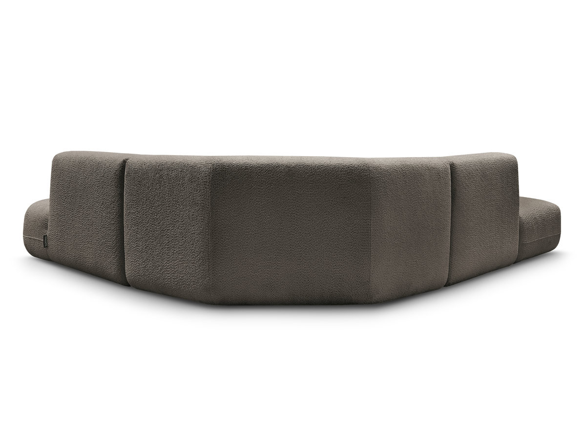Bobochic Anda Ecksofa 279 × 264 cm Chenille Taupe Ecke rechts