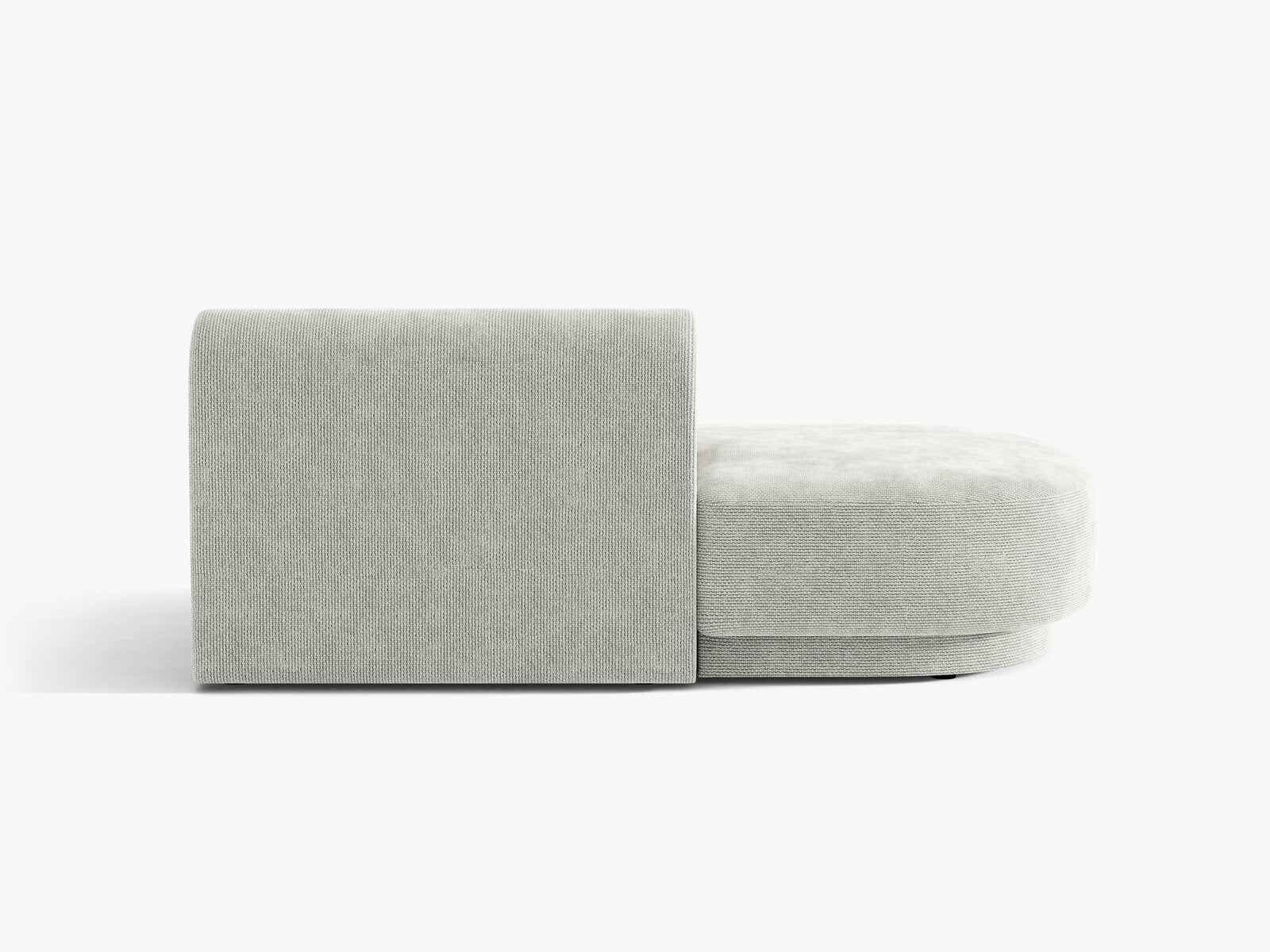 Micadoni 2-Sitzer Sitzmodul offen Miley Links Chenille Eden Silber