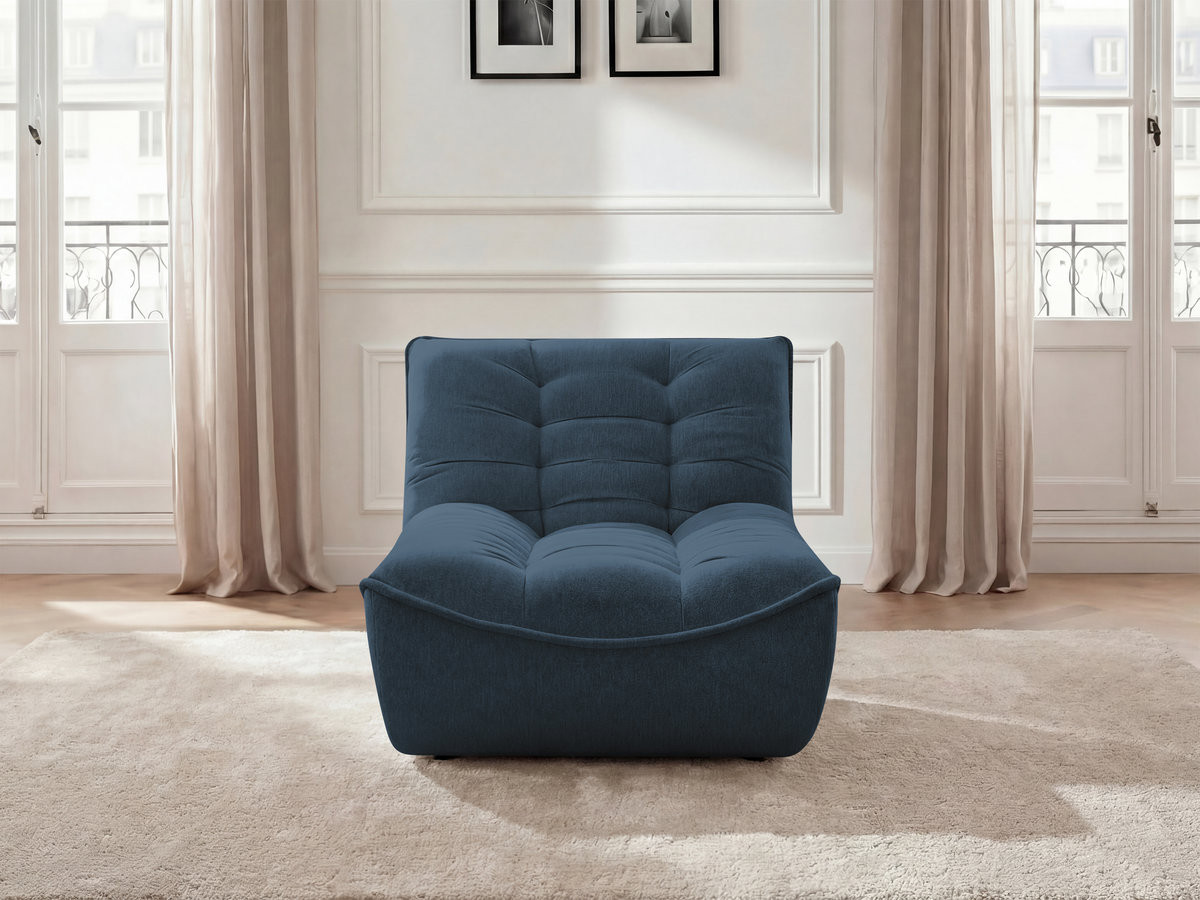 Bobochic Serena Sofamodul 1-Sitzer Melange-Stoff Blau