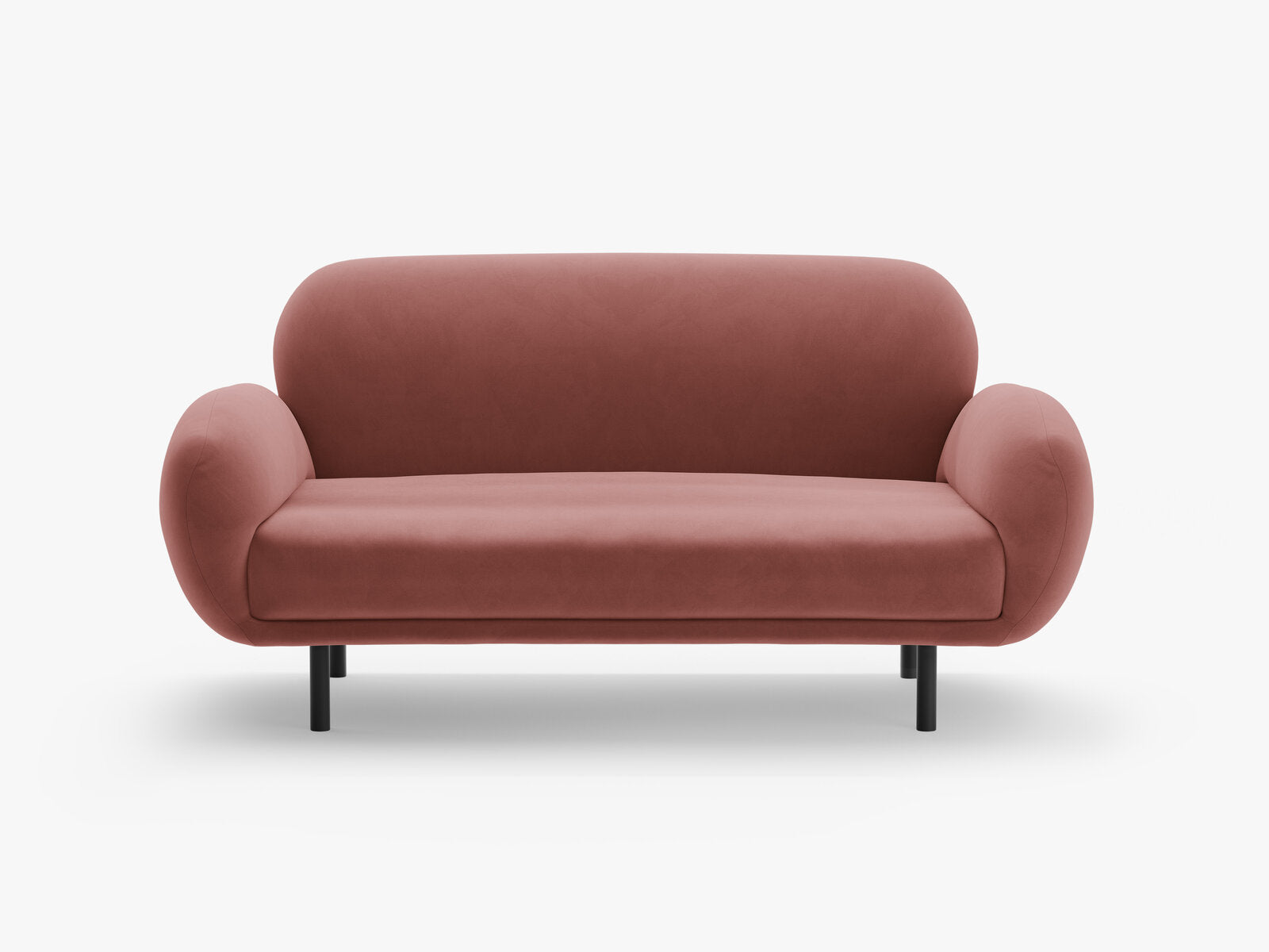 Micadoni Sofa Poppy 2-Sitzer Samt Casino Flamingo