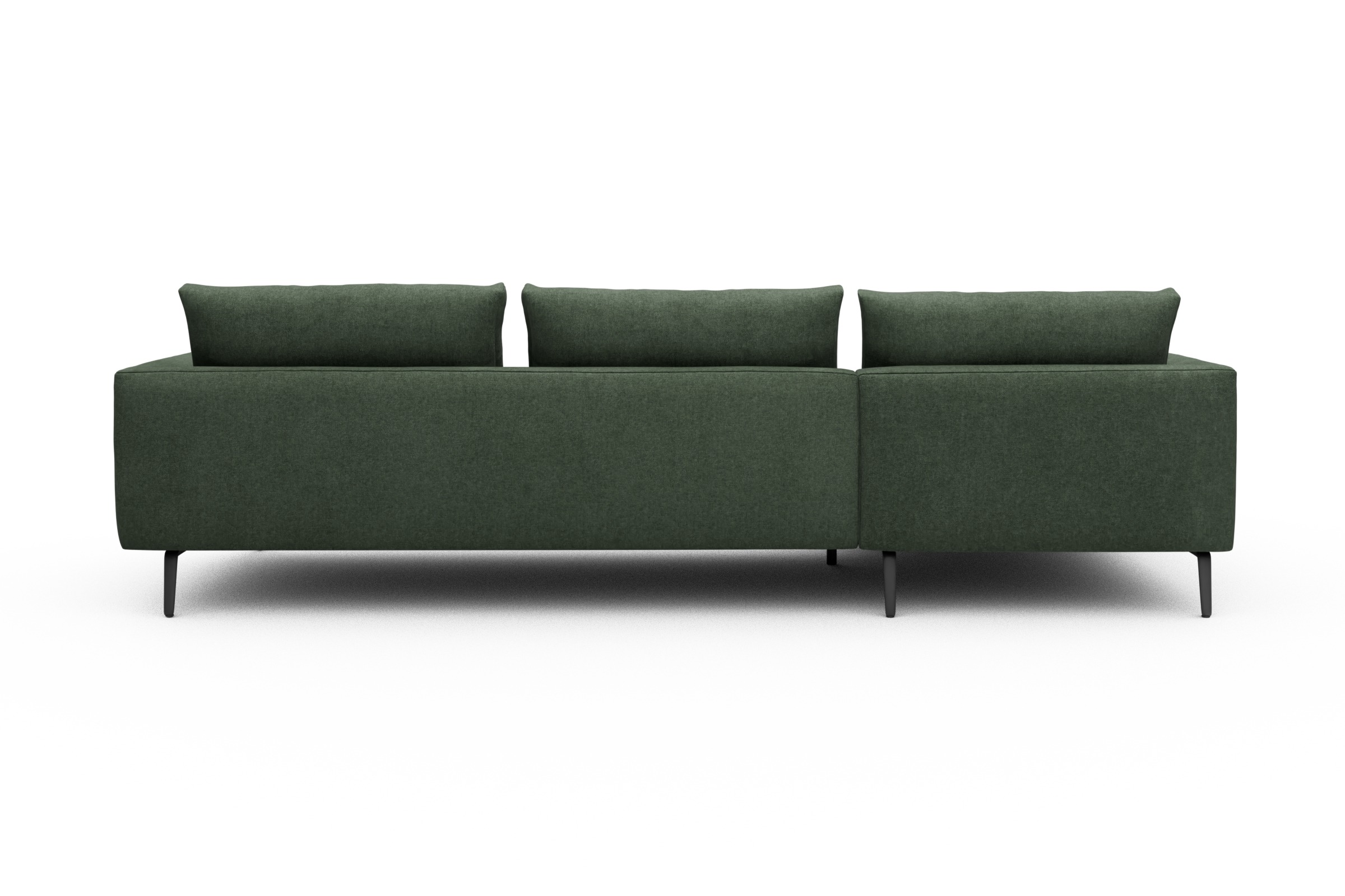 Ecksofa Karl Chaiselongue links mit 2,5-Sitzer Casone-Forest-Green