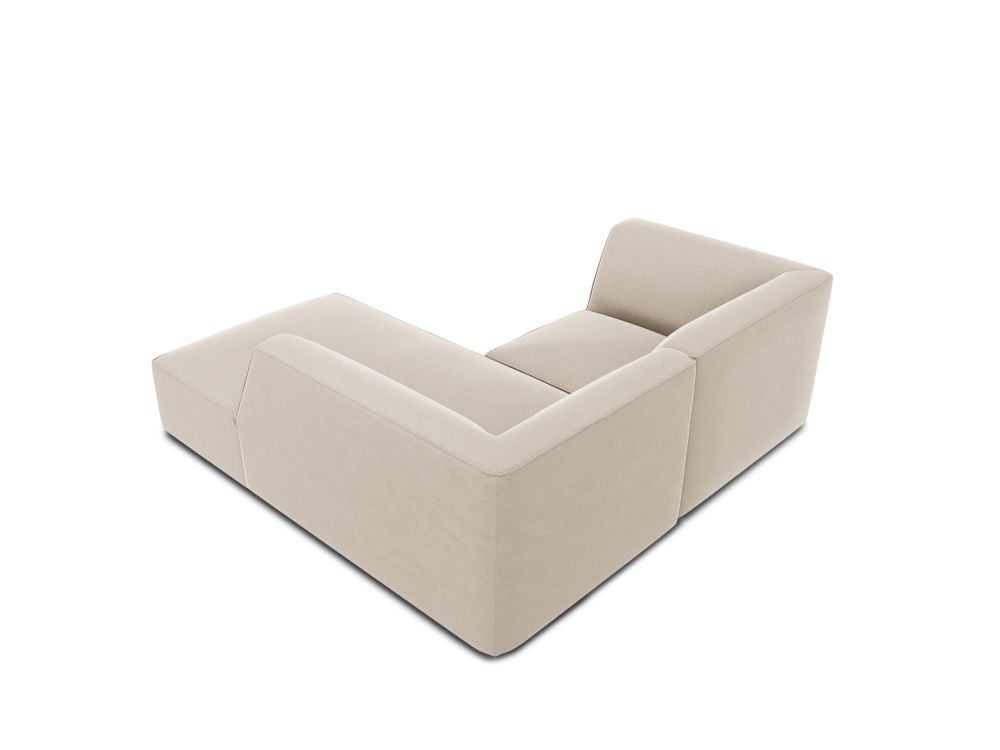 Cosmopolitan Design Ecksofa Siena 3-Sitzer Samt Salvador Beige Rechts