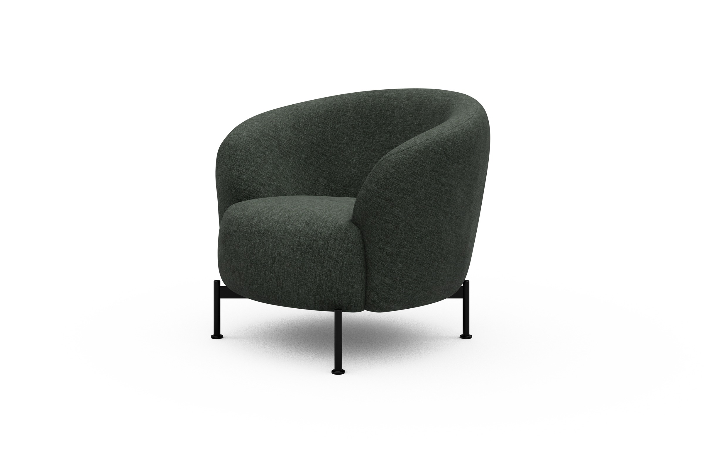 Sessel Ronda X-Metallgestell Schwarz Aivi-Pine-Green