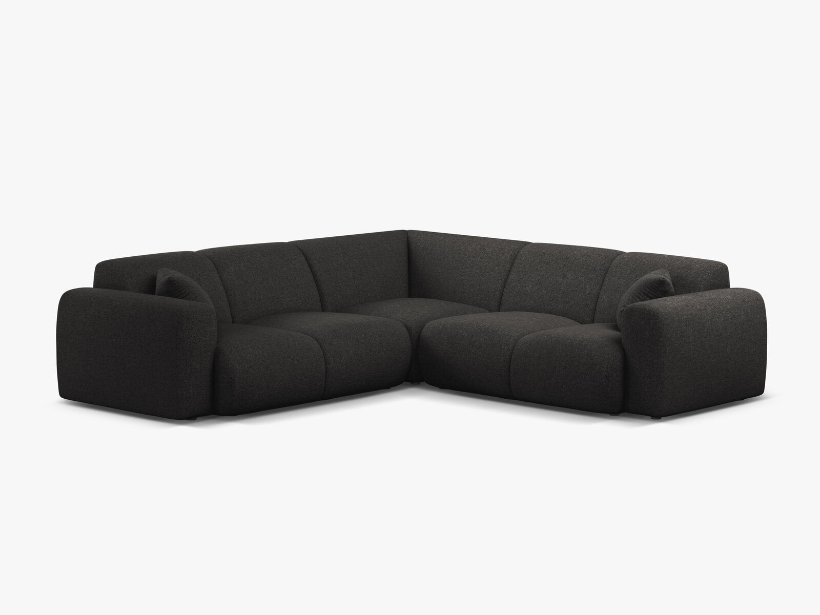 Micadoni Ecksofa Molino 5-Sitzer Chenille Eden Anthrazit