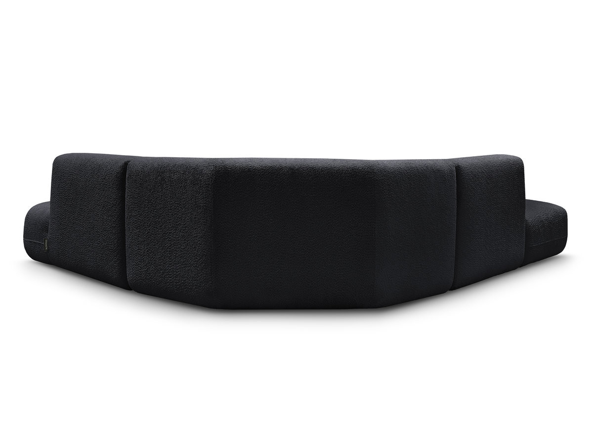 Bobochic Anda Ecksofa 279 × 264 cm Chenille Schwarz Ecke rechts
