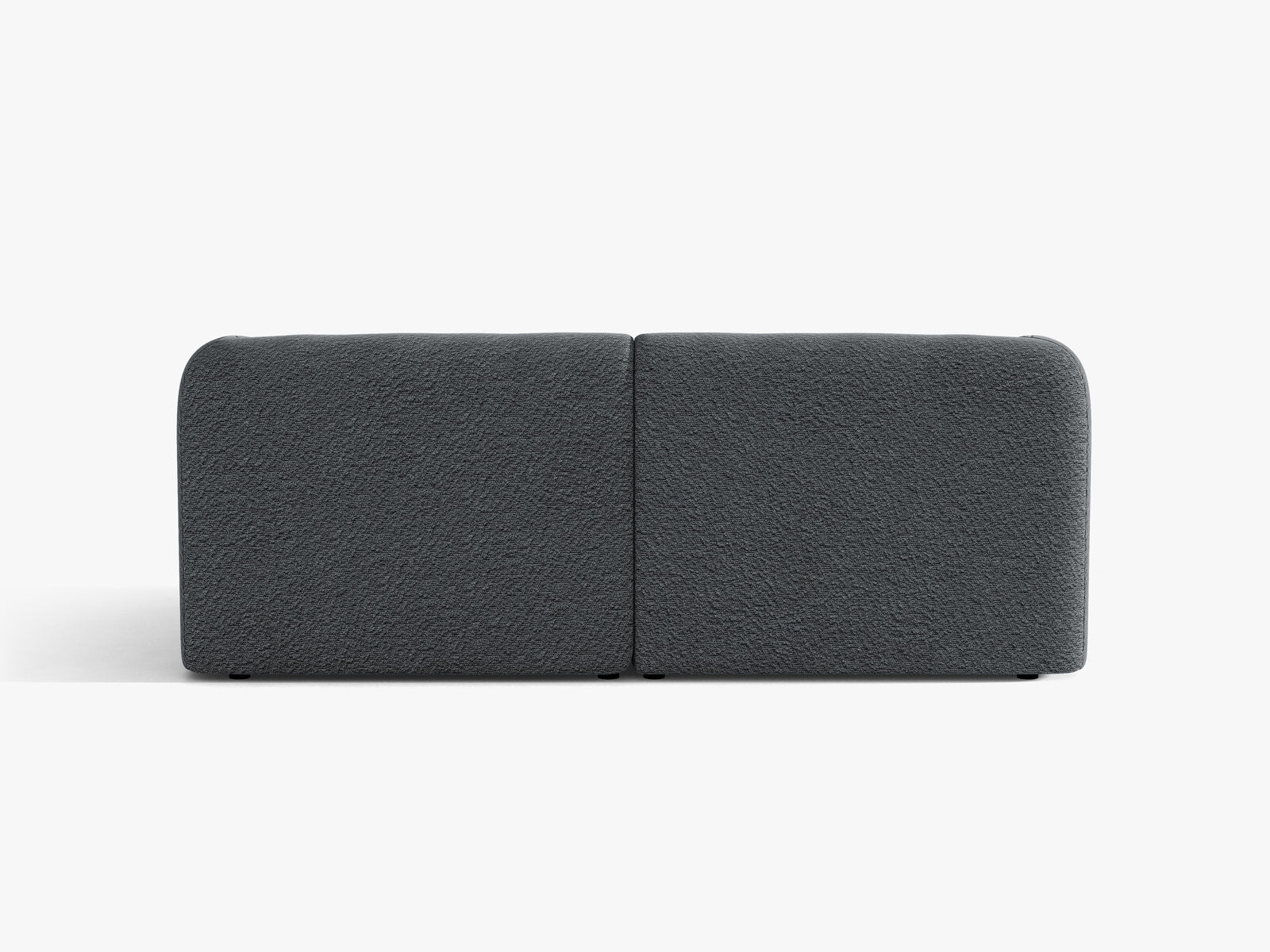 Micadoni Sofa Miley 2-Sitzer Boucle Baloo Dunkelgrau