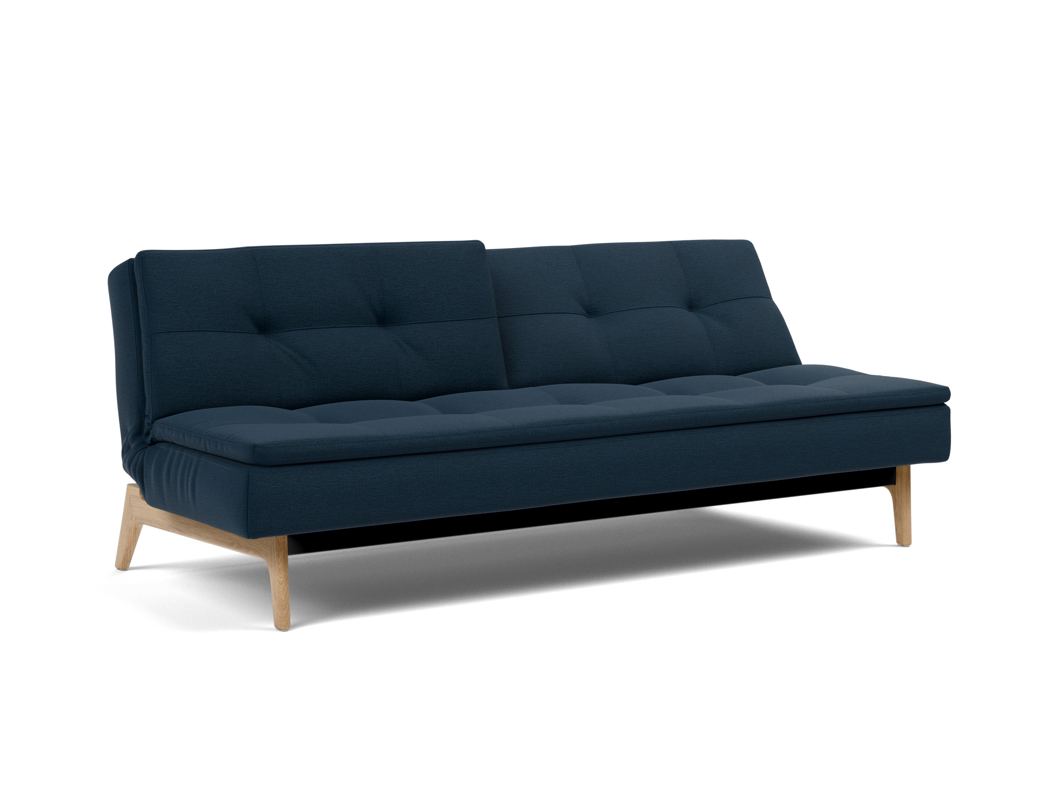 Schlafsofa Dublexo Flachgewebe Mixed Dance 528-Blue Beine Eiche