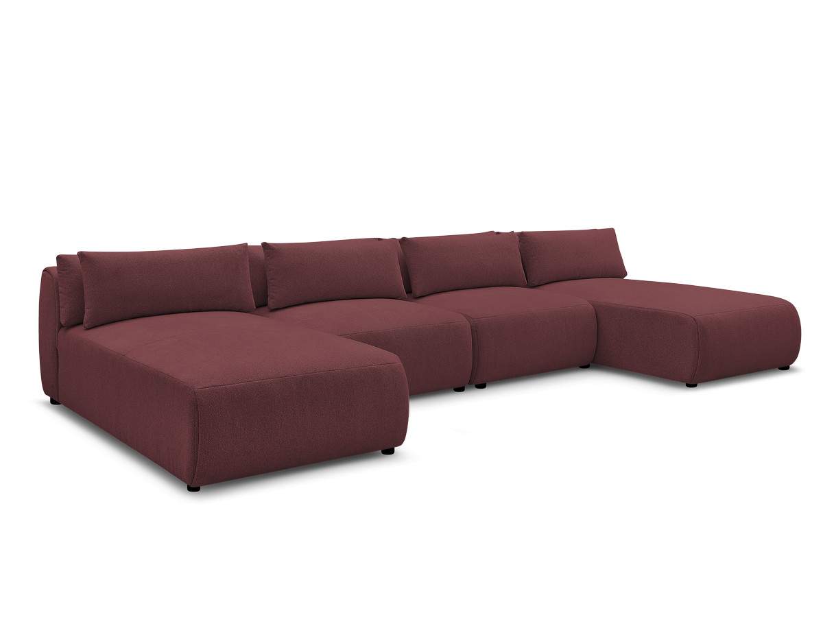 Bobochic Jana Wohnlandschaft Melange-Stoff Rot