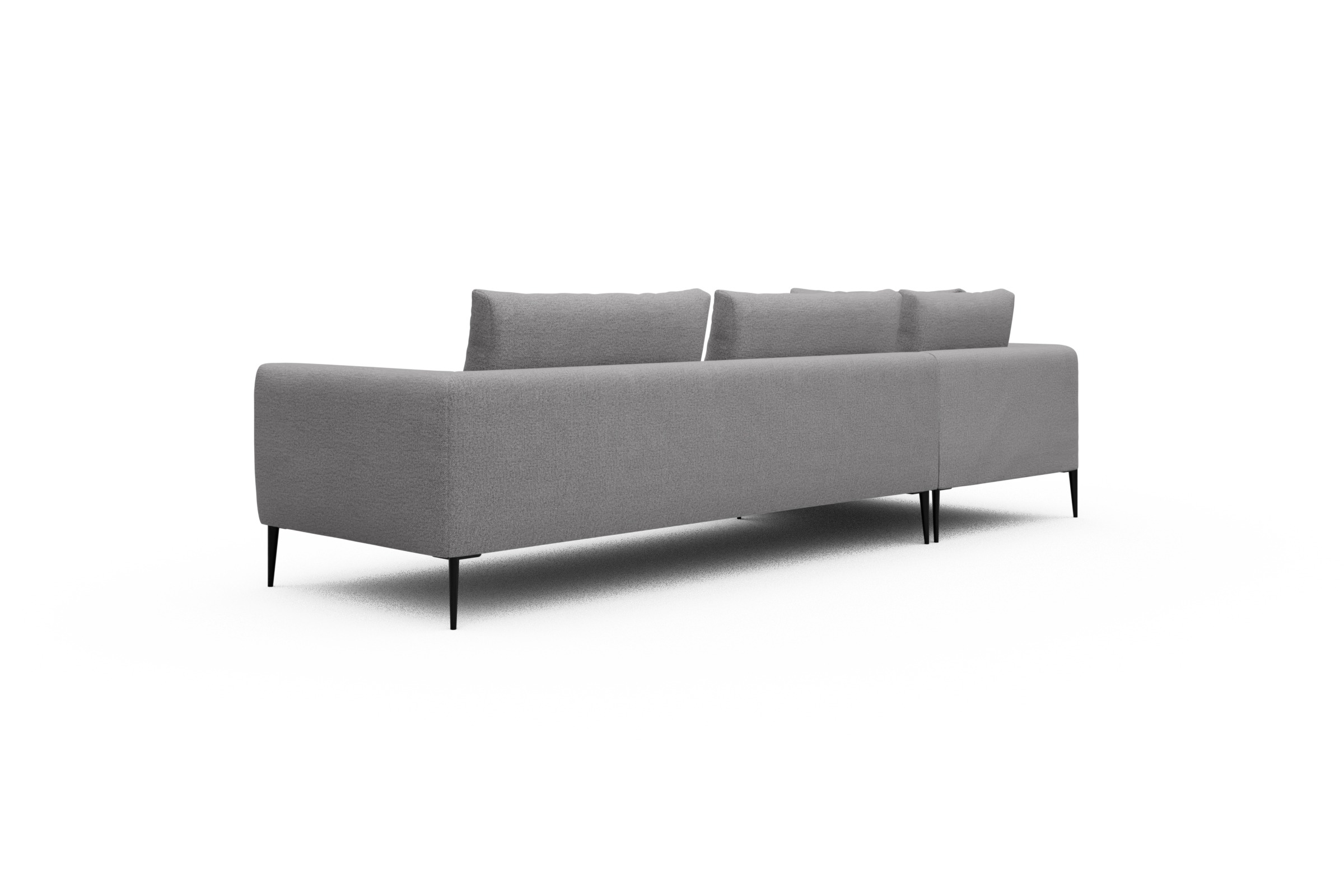 Ecksofa Paul Relax-Ecke rechts mit 3-Sitzer Sama-Grey