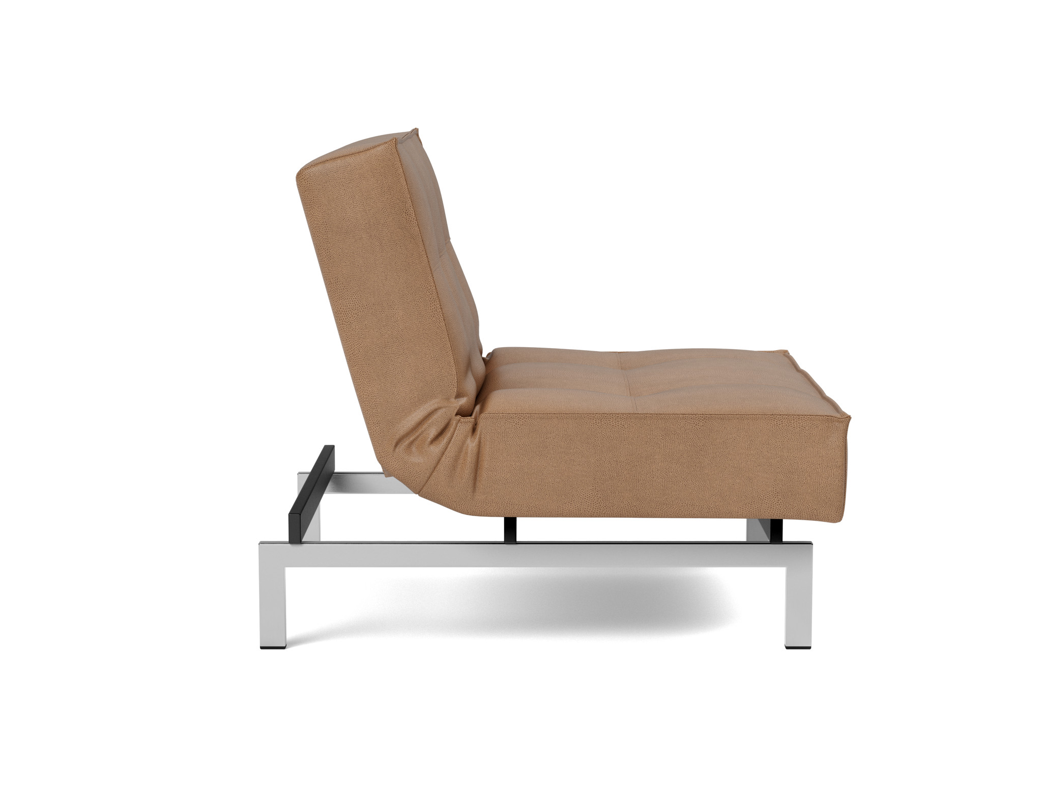 Sessel Splitback Lederoptik Faunal 551-Brown Beine Chrom