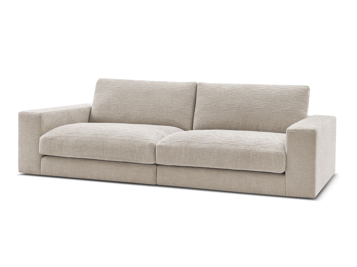 Bobochic Leonard Sofa 3-Sitzer 234 × 109 cm Strukturstoff Beige