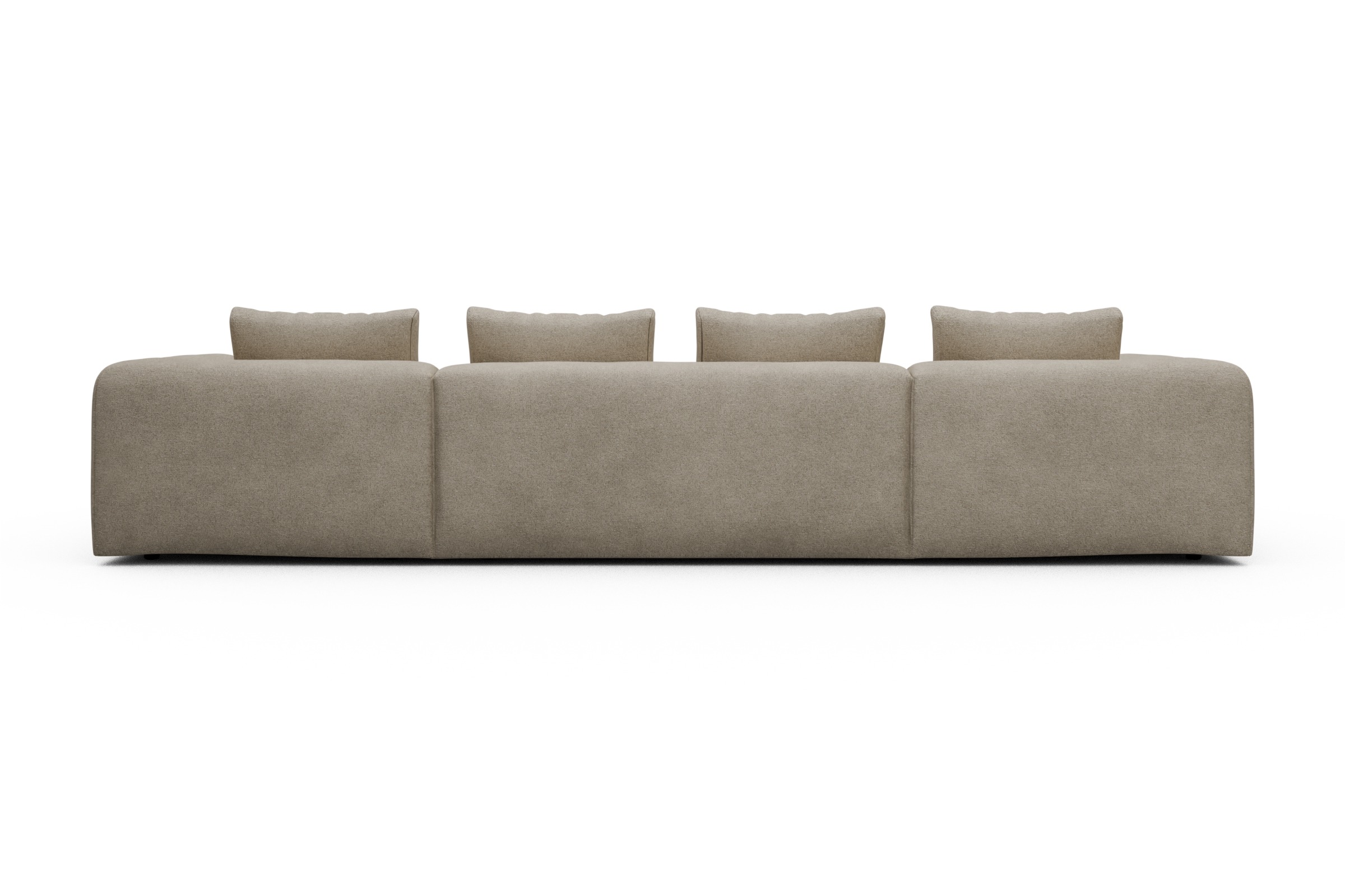 Wohnlandschaft Fred mit 2-Sitzer und Chaiselongue beidseitig Boucle-Belge