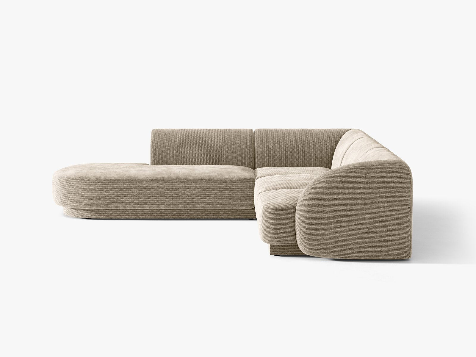 Micadoni Ecksofa Miley 6-Sitzer Links Chenille Haga Beige