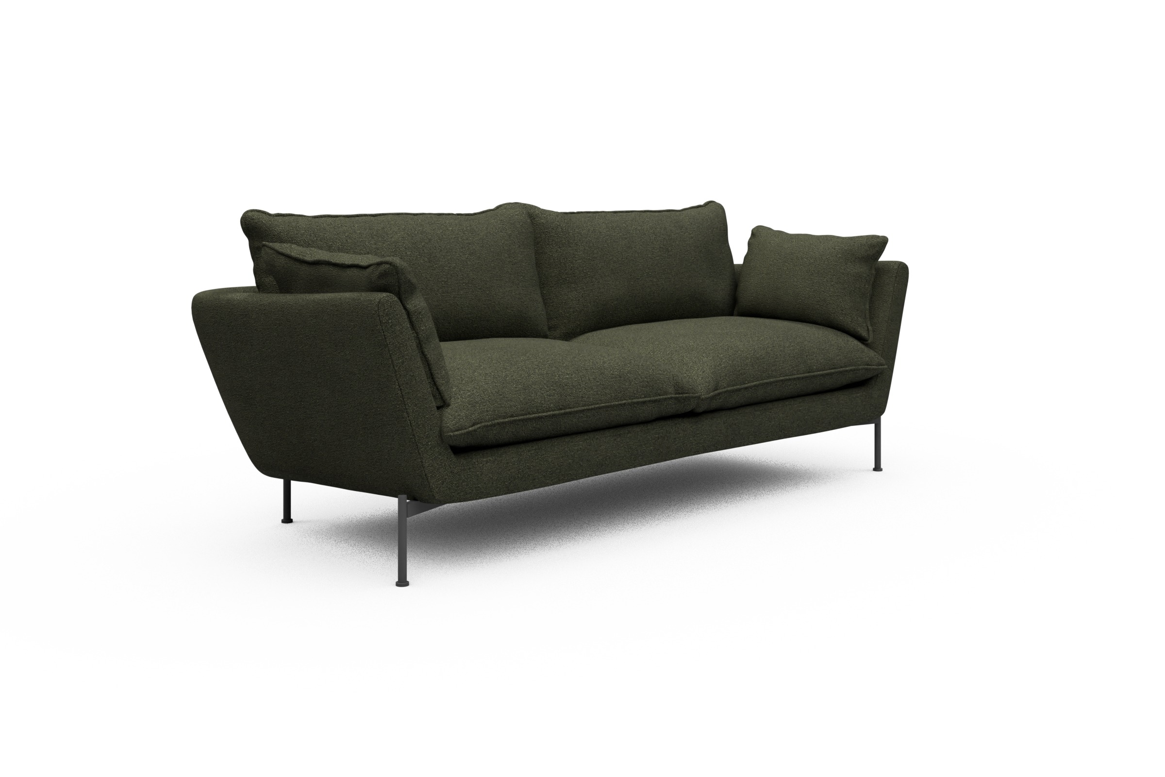 Sofa Anton PREMIUM 3-Sitzer Boucle-Forest-Green