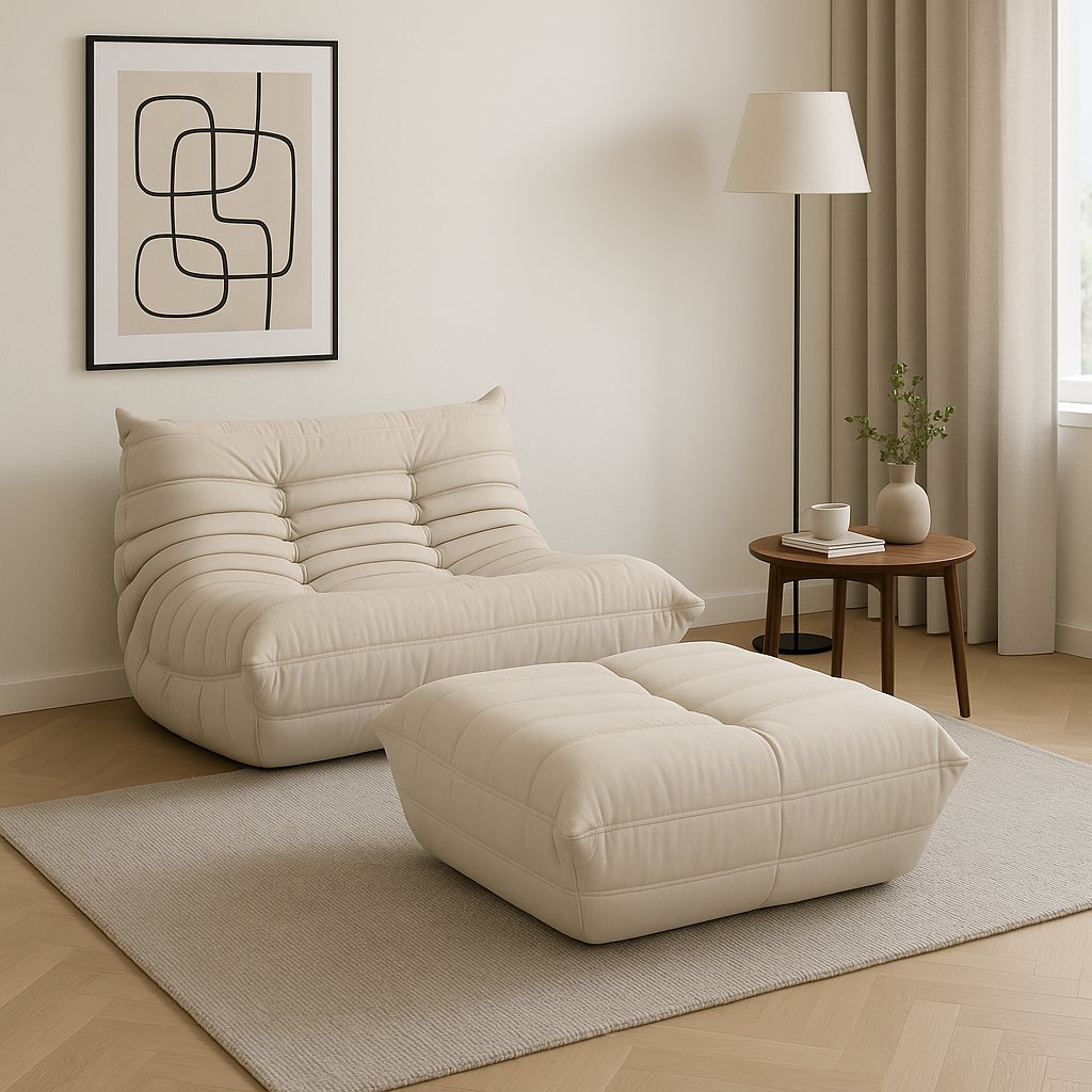 Livin Hill Fußhocker Nua Hellbeige
