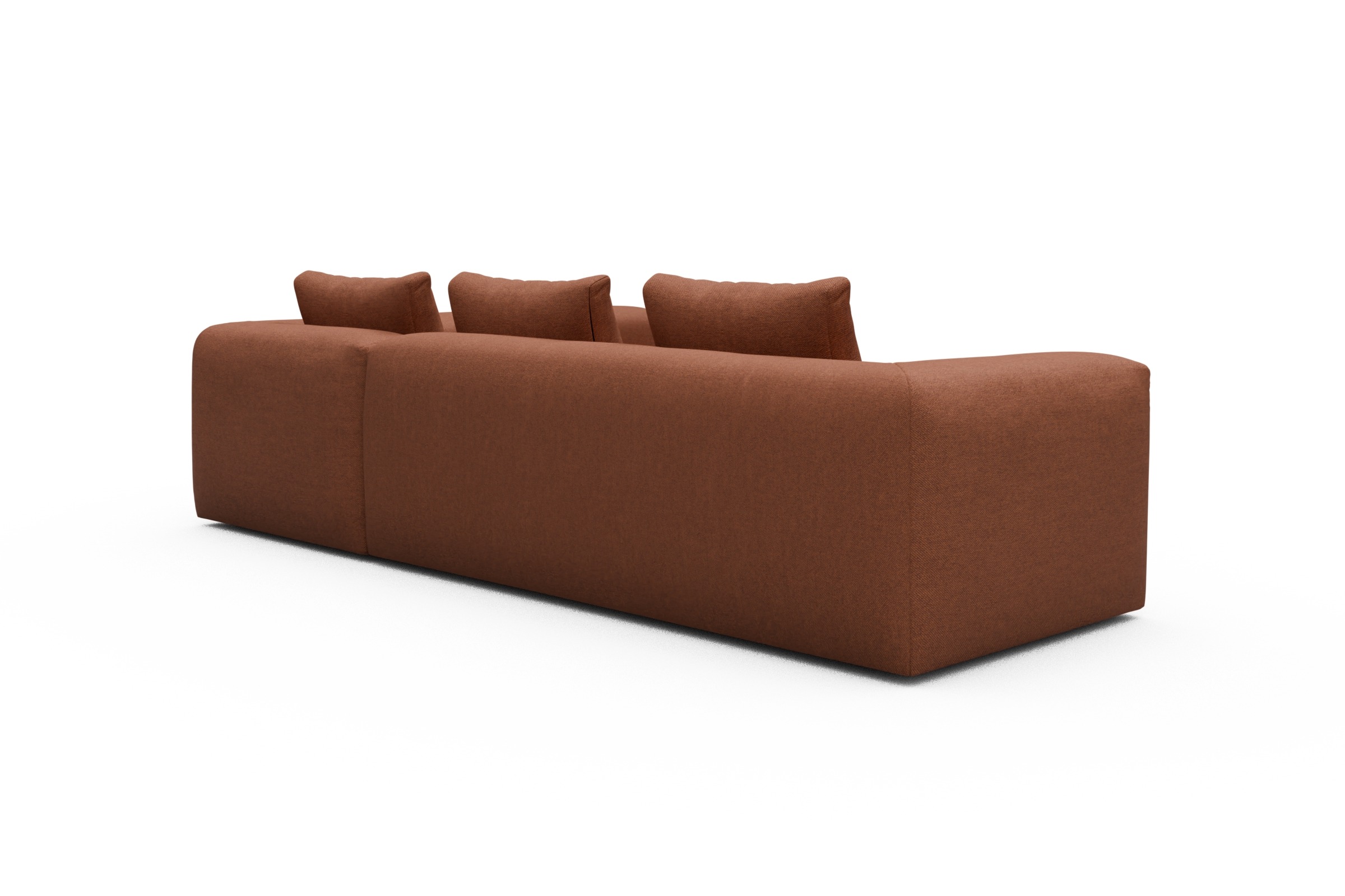 Ecksofa Fred 2x 2,5-Sitzer rechts offen Weda-Rust