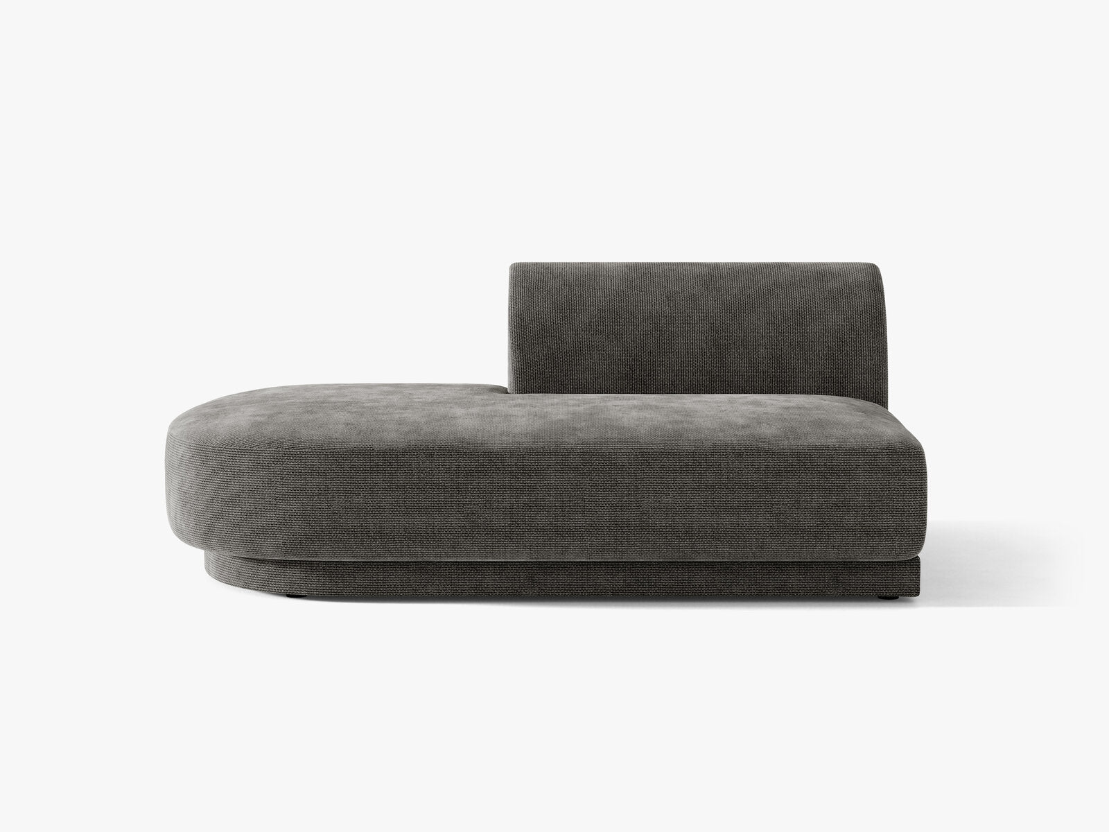 Micadoni 2-Sitzer Sitzmodul offen Miley Links Chenille Haga Grau