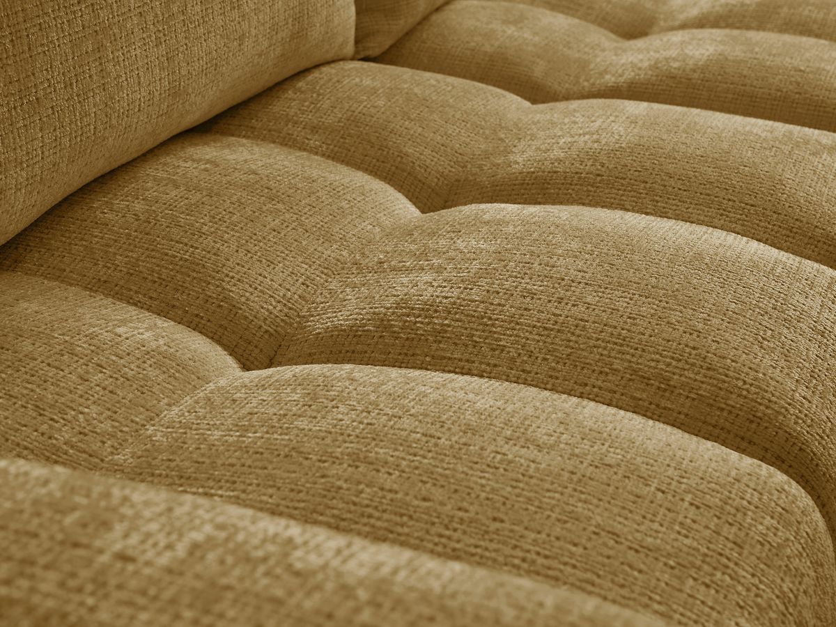 Bobochic Anakin Ecksofa, 2 Kissen Strukturstoff Gelb
