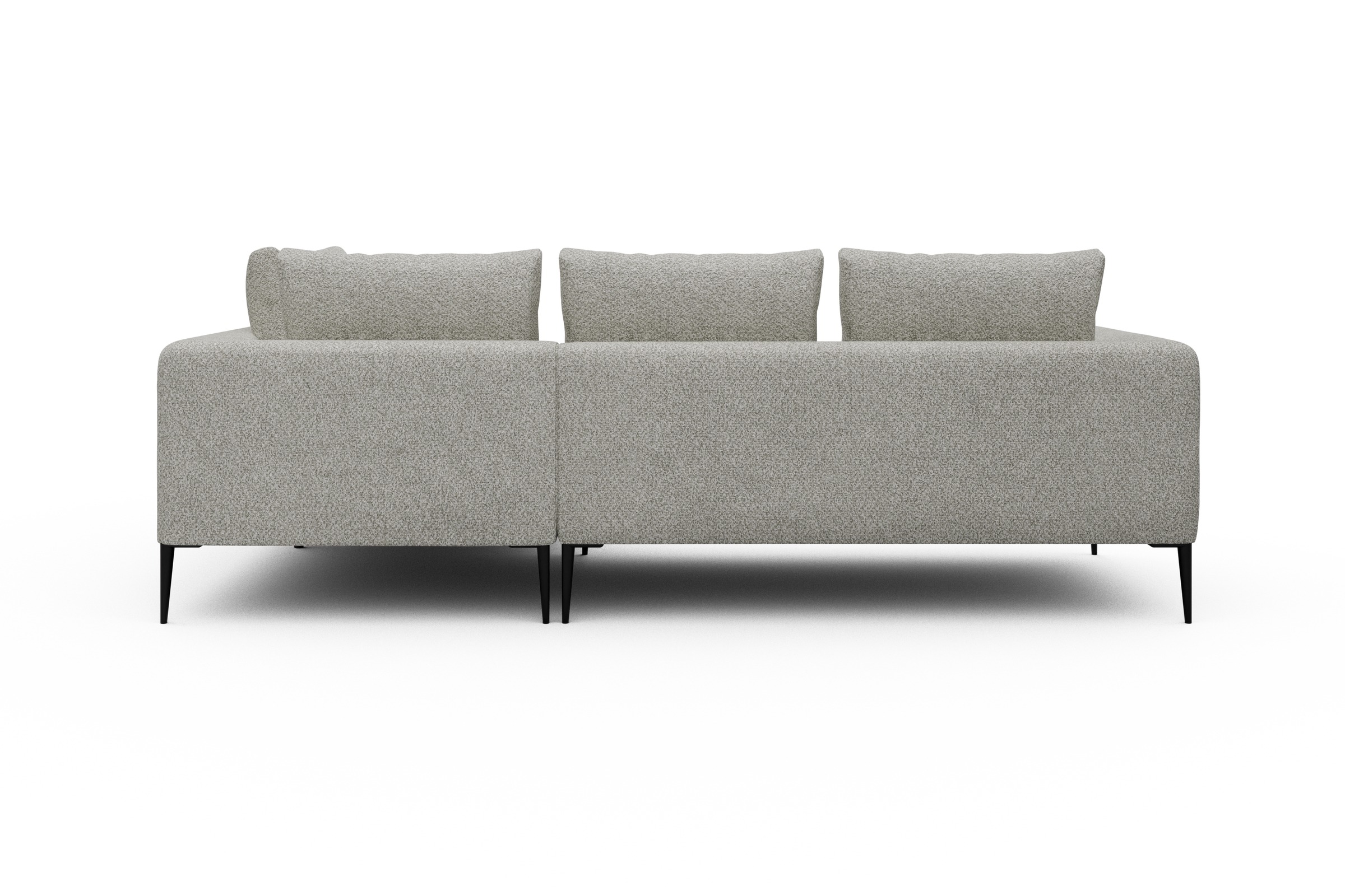 Ecksofa Paul Relax-Ecke rechts mit 2-Sitzer Vanora-Warm-Sand