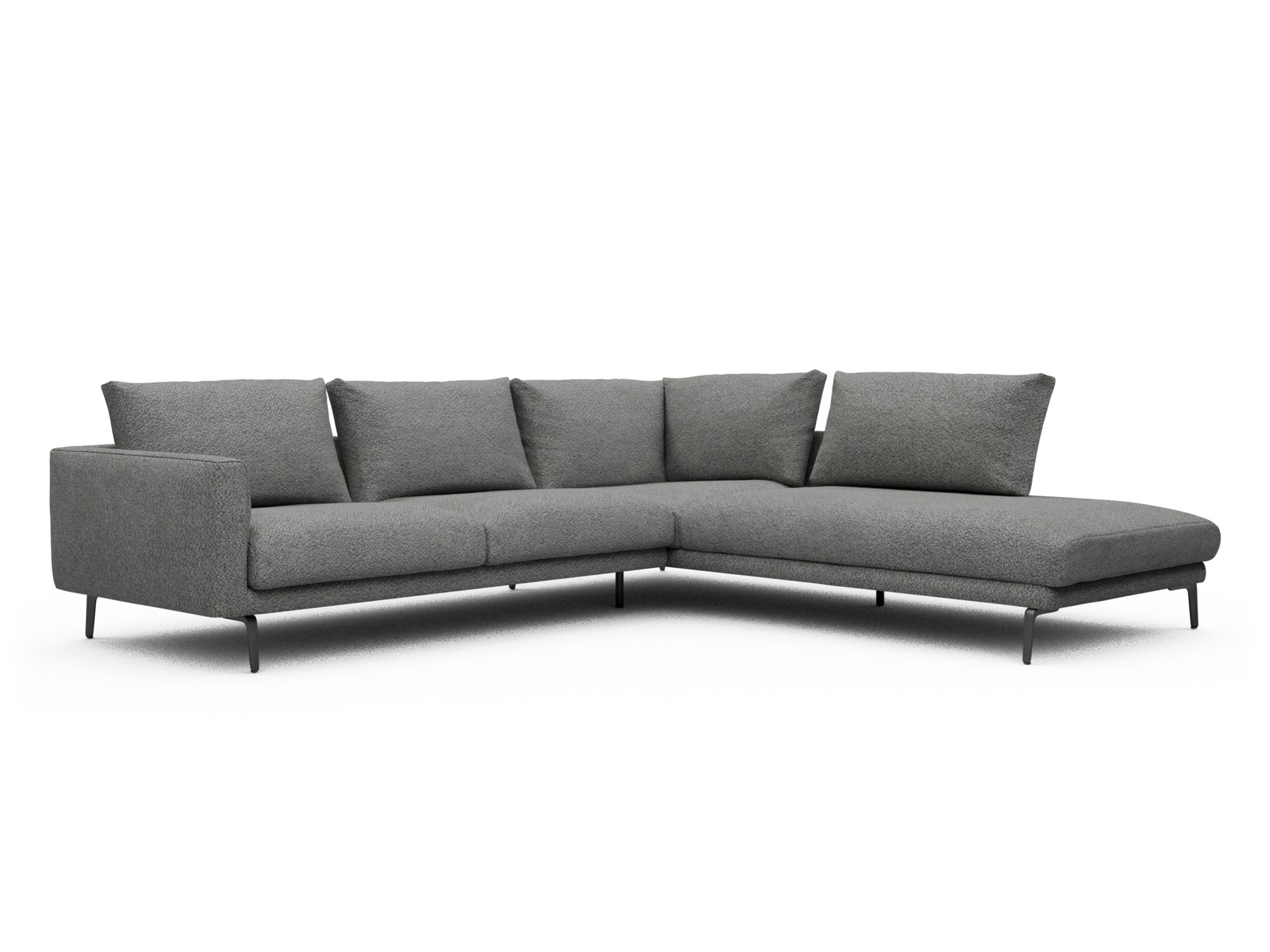 Skandi Home Ecksofa Karl Relax-Ecke rechts mit 2,5-Sitzer Vanora-Warm-Grey moebelfaktor