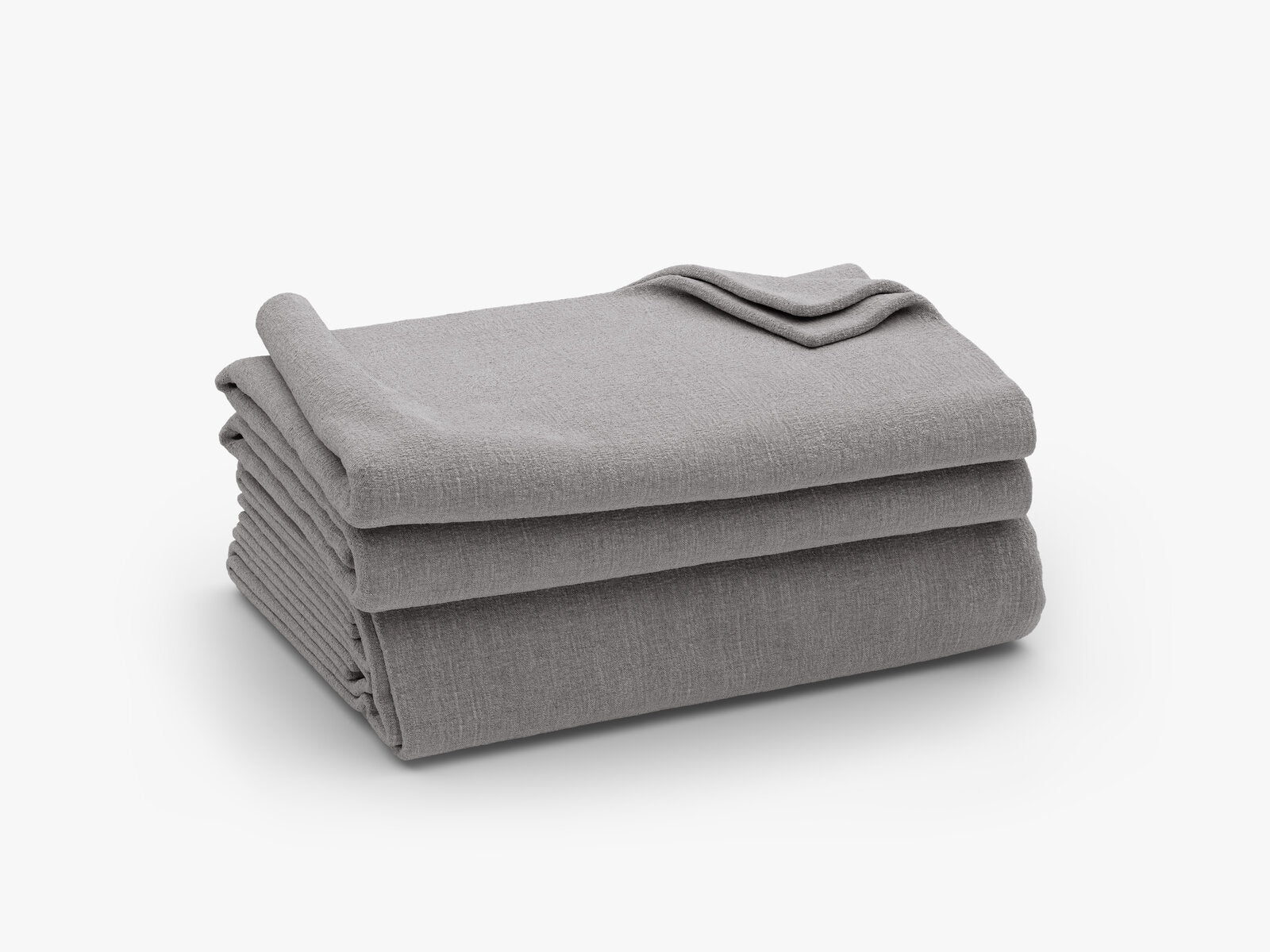 Micadoni Sofa Ersatzbezug Jodie 3-Sitzer Strukturierter Stoff Lins Warmes Grau