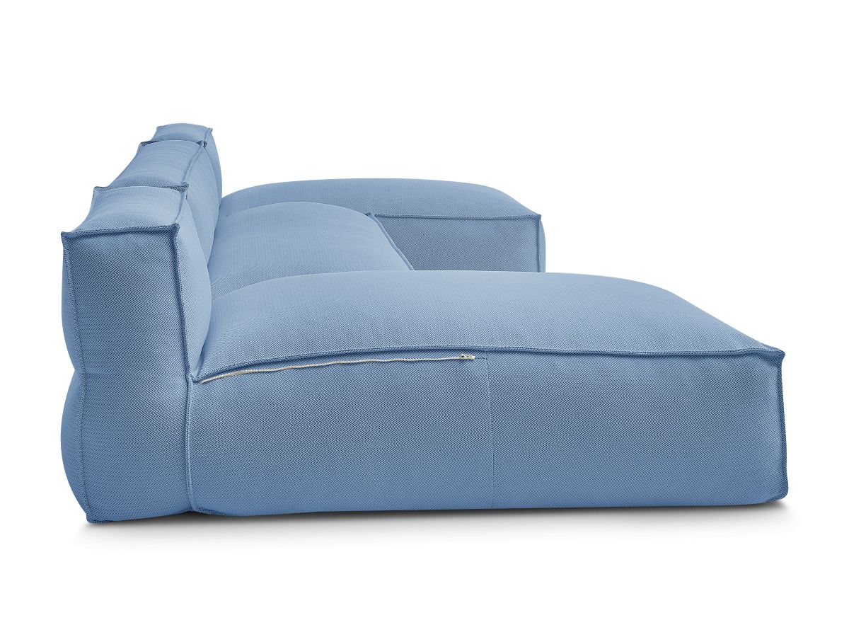 Bobochic Biarritz Gartensofa 4-Sitzer Melange-Stoff Blau