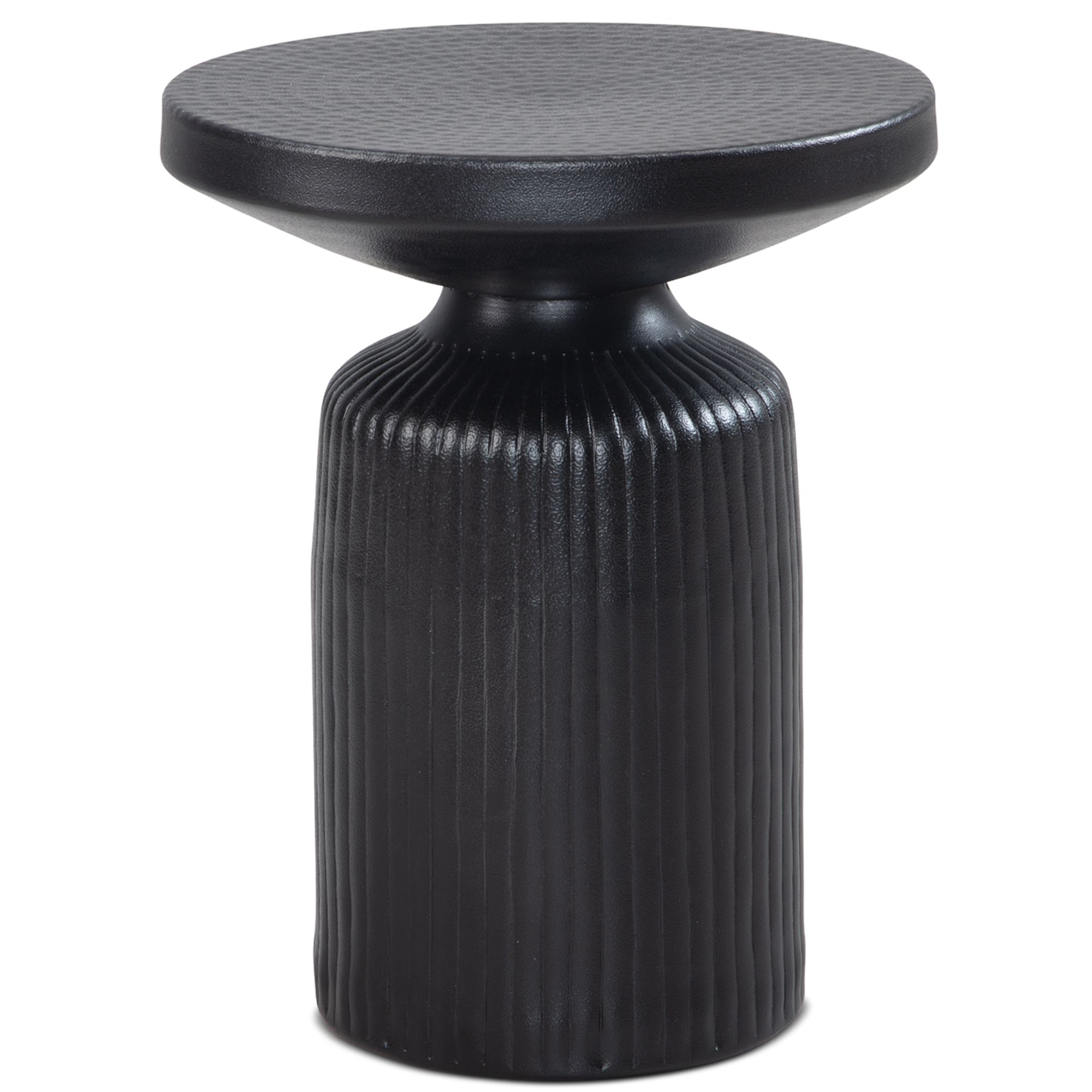 Beistelltisch Tolga Aluminium Schwarz Ø 40 × H 50 cm