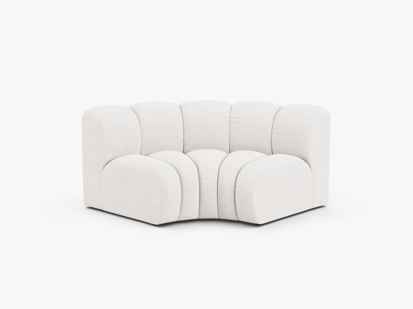 Micadoni rundes Eckmodul Lupine Boucle Baloo Weiß