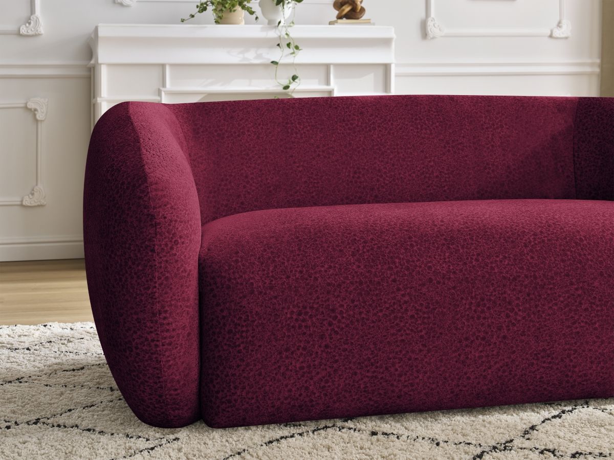 Bobochic Celine Sofa 2-Sitzer Strukturstoff Rot