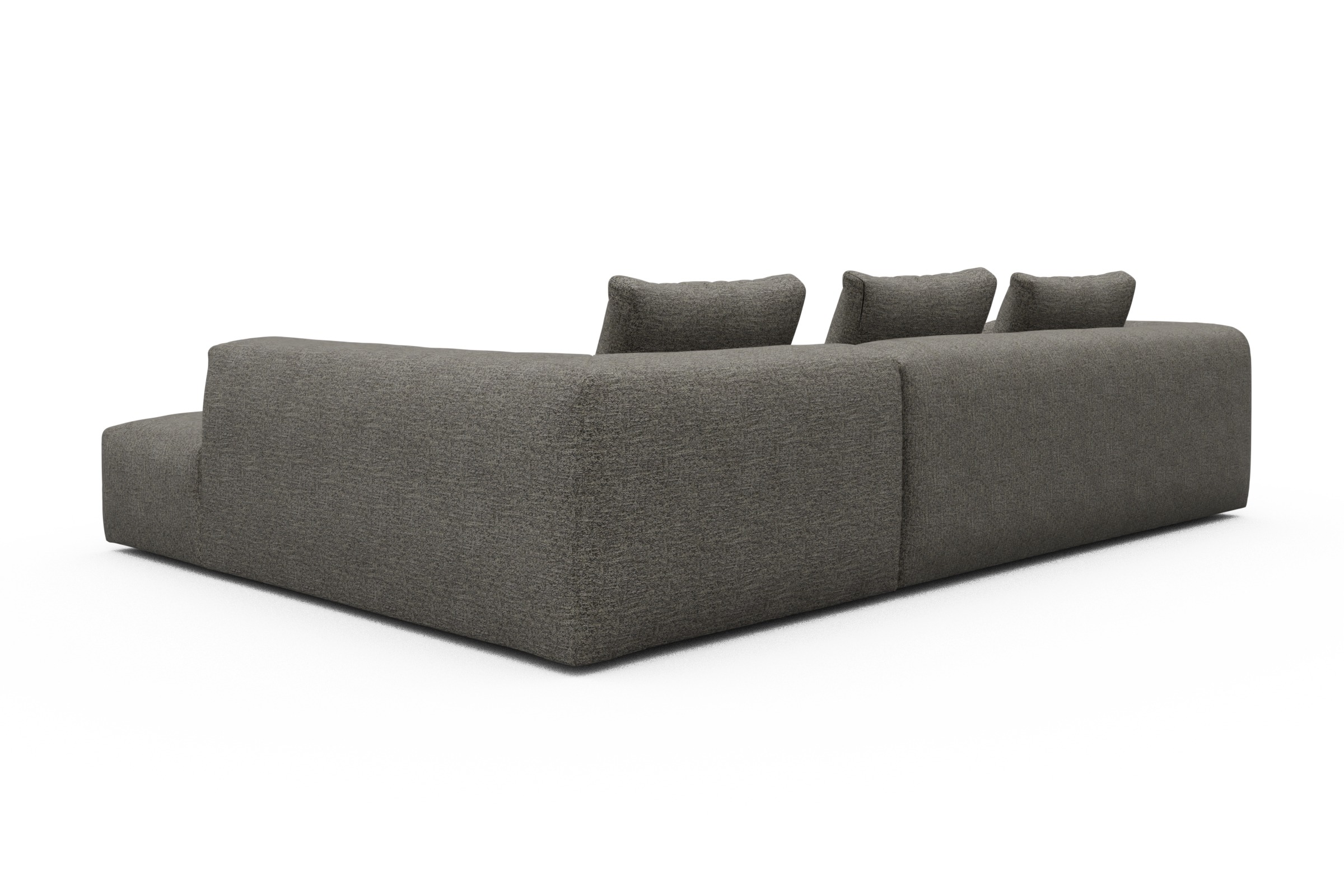 Ecksofa Fred Relax-Ecke rechts mit 2,5-Sitzer Carreno-Sepie-Brown