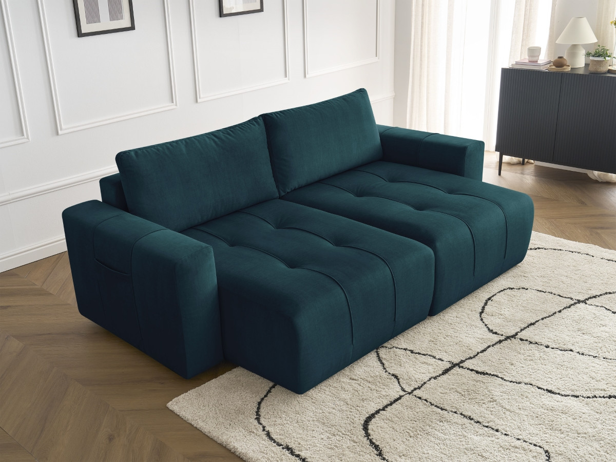 Bobochic Arsene Sofa 4-Sitzer Samt Dunkelblau