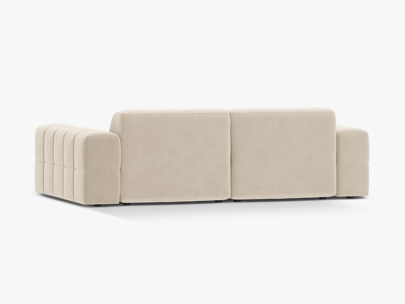 Micadoni Sofa Jennifer 3-Sitzer Samt Bluvel Helles Beige