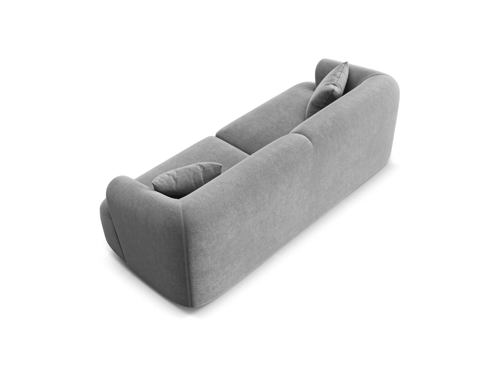 Cosmopolitan Design Sofa Campi 3-Sitzer Samt Vogue Grau