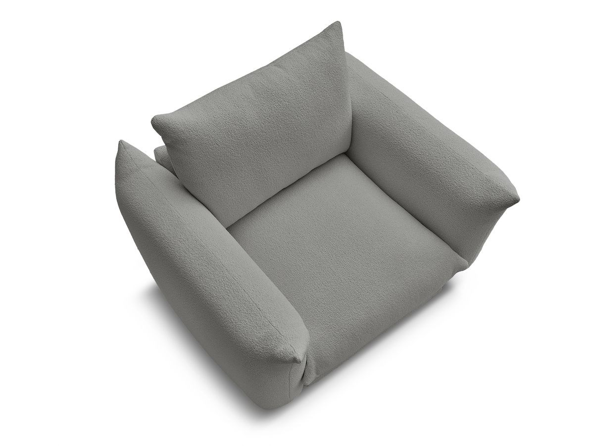Bobochic Ernest Sessel Bouclé-Stoff Dunkelgrau