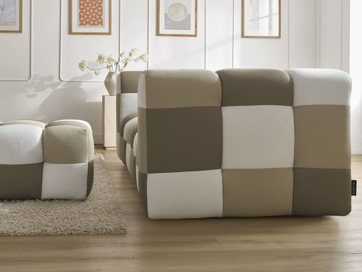 Bobochic Cloud Sofa 4-Sitzer mit Pouf Mesh-Stoff Mehrfarbig
