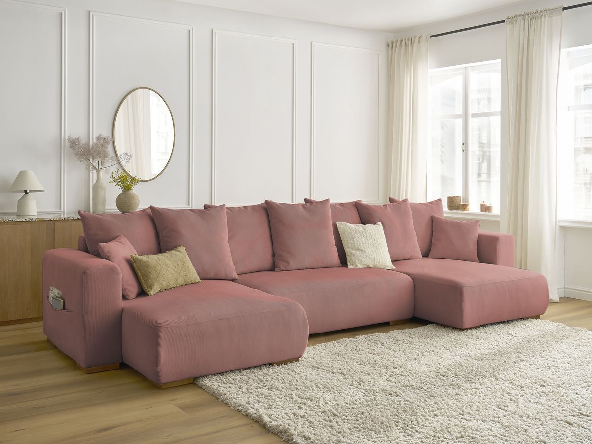 Bobochic Sidonie Wohnlandschaft Cordsamt Rosa