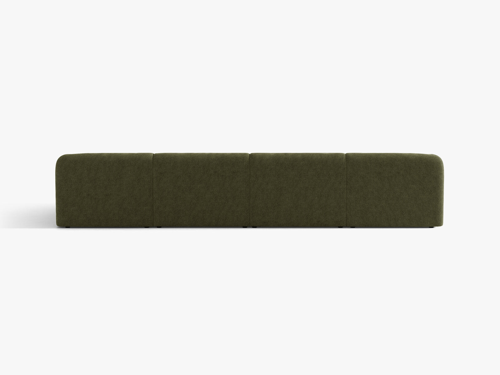 Micadoni Panorama-Sofa Miley 5-Sitzer Chenille Eden Grün