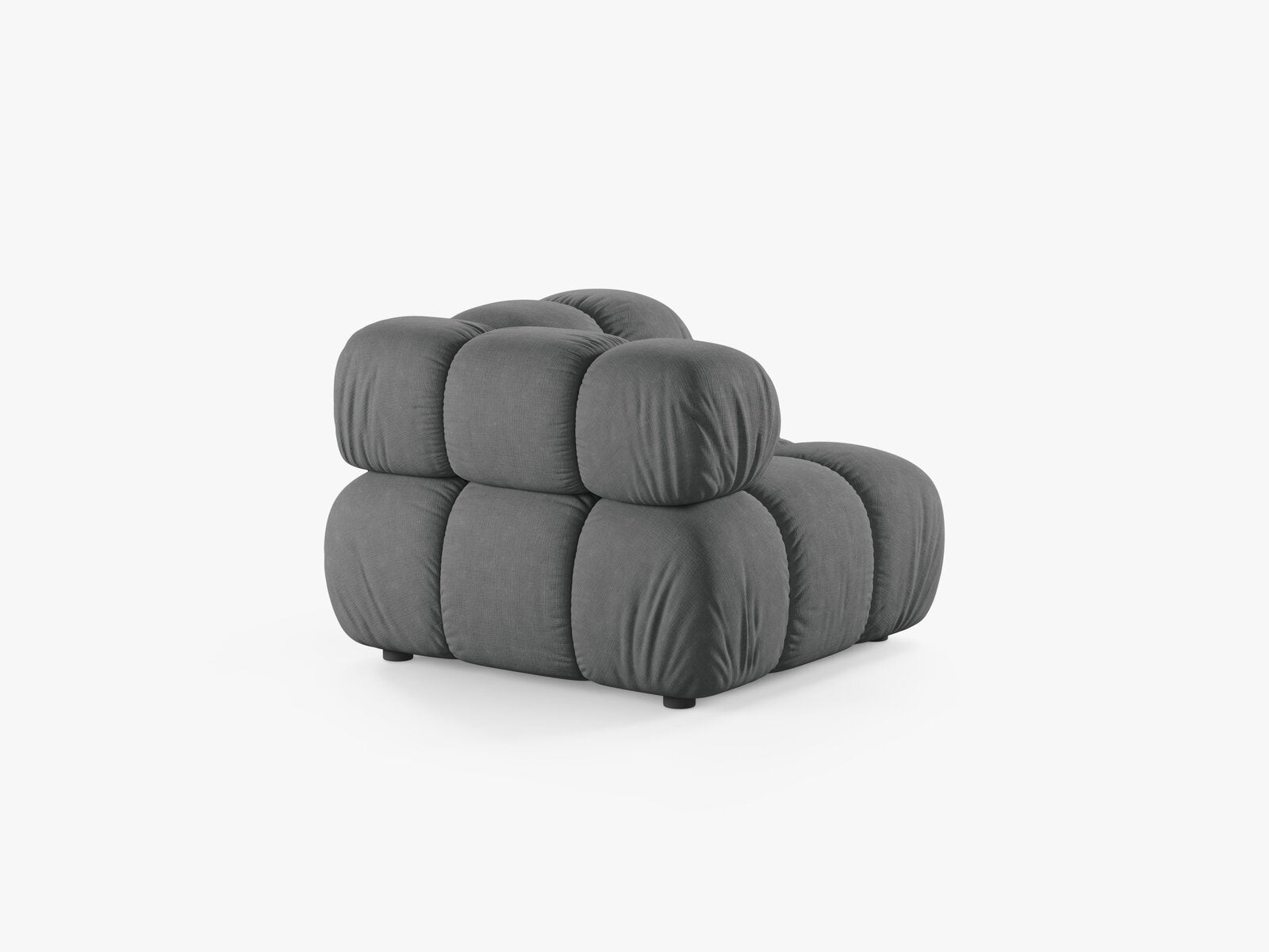 Micadoni symmetrisches Eckmodul Bellis Strukturierter Stoff Liberty Grau
