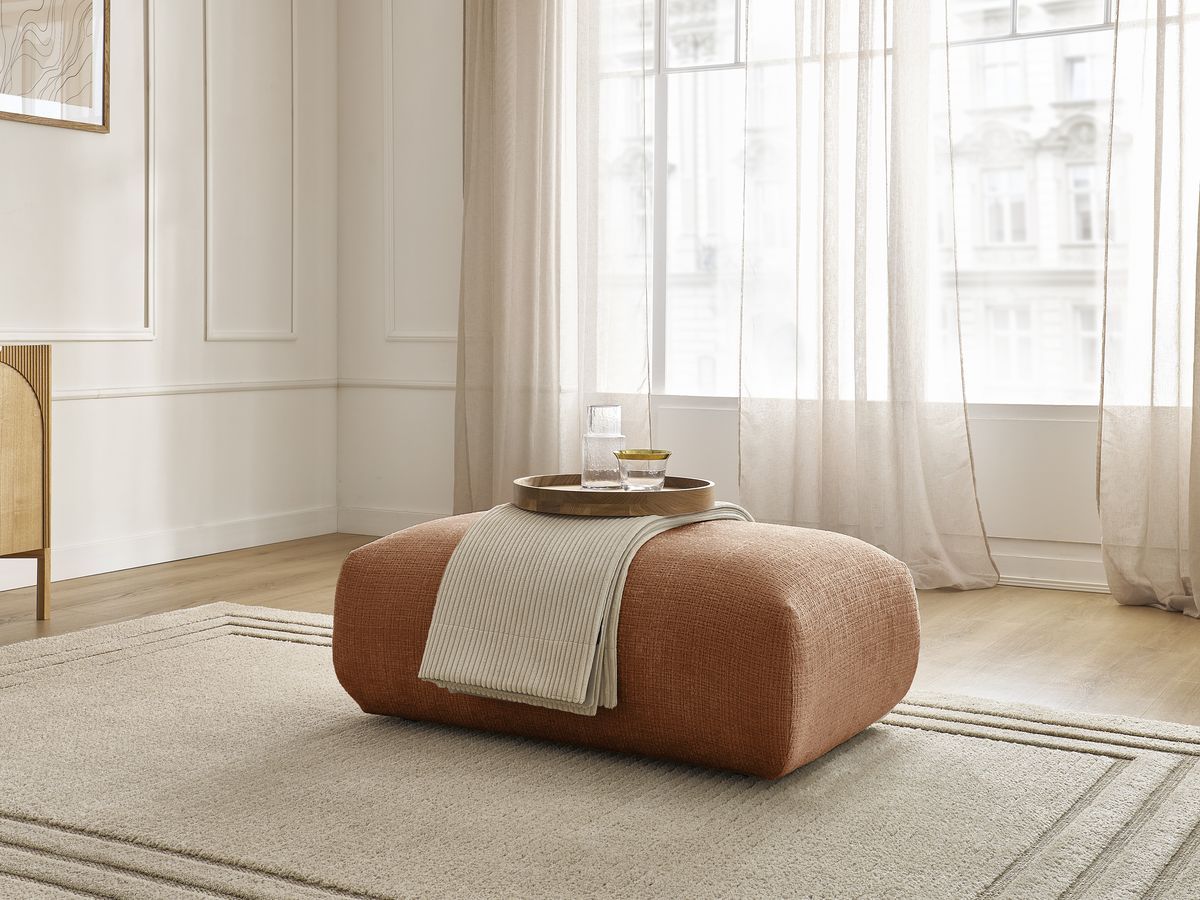 Bobochic Sirius Sofa 1-Sitzer Strukturstoff Orange
