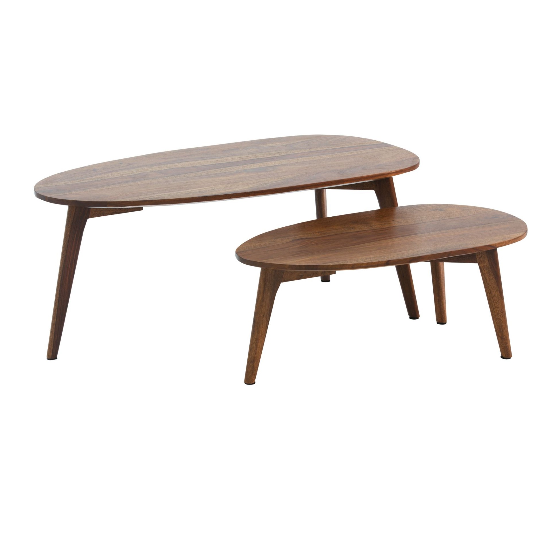 Satztisch 2er-Set Avaldsnes Sheesham Massivholz 100 × 50 × 42 cm