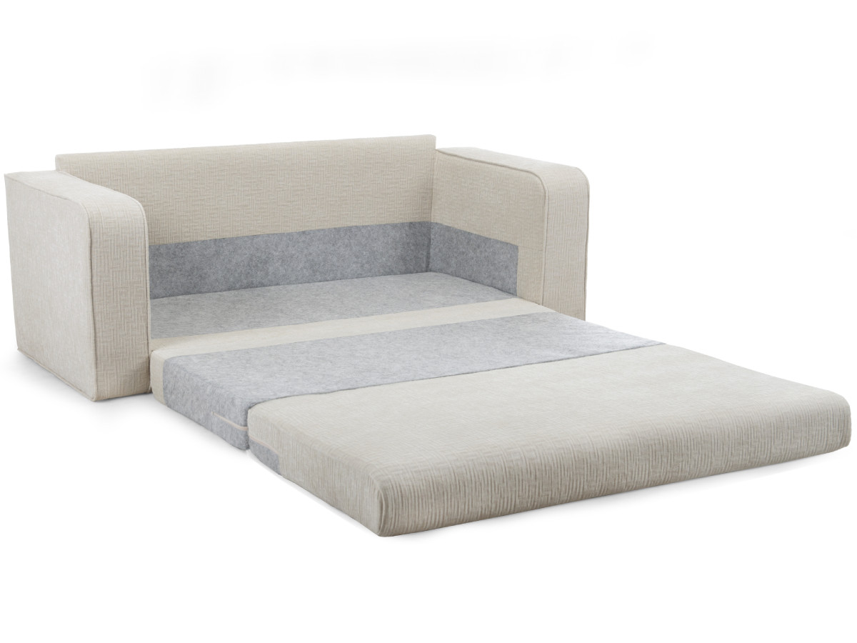 Bobochic Come Schlafsofa 2-Sitzer Strukturstoff Beige